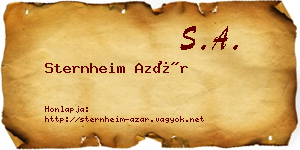 Sternheim Azár névjegykártya